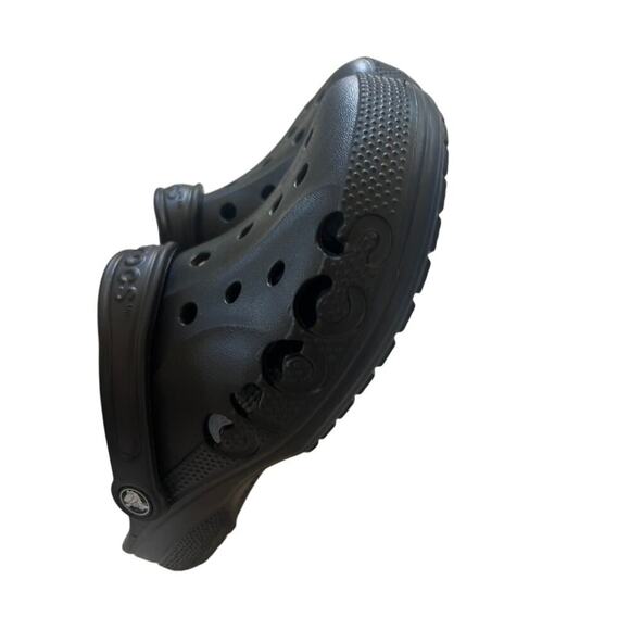 EUC Black Crocs Mens size 7 Women size 9 slip on comfy sandals - Picture 5 of 8